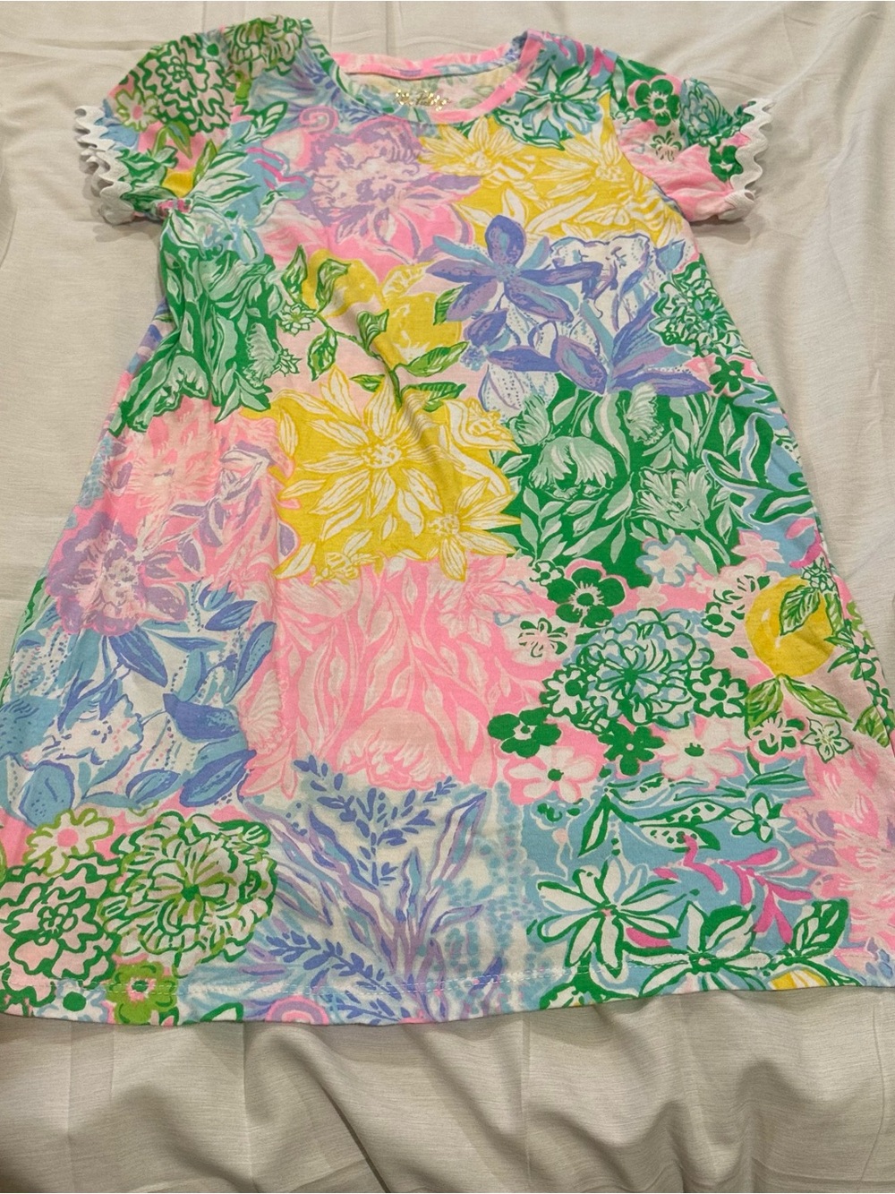 Lilly Pulitzer Girls Floral Shift Dress in Pink, Green, Yellow, Blue, Purple